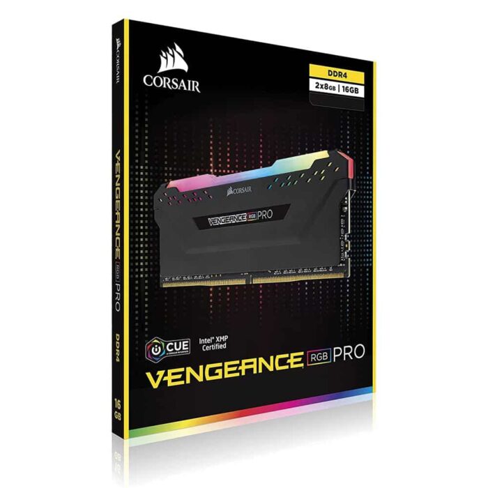 CORSAIR VENGEANCE® RGB PRO 16GB (2 x 8GB) DDR4 DRAM 3600MHz C18 Memory Kit — Black - Image 3