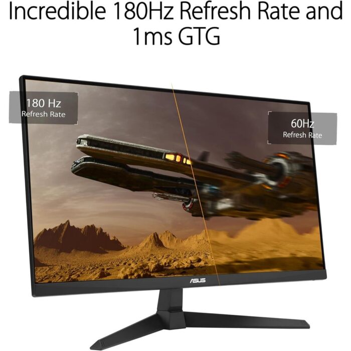 Asus Tuf VG259Q3A Gaming 25” (24.5 viewable) 1080P Gaming Monitor – FHD, 180Hz, 1ms, Fast IPS, Extreme Low Motion Blur, FreeSync, Variable Overdrive, Speakers, 99% sRGB, Shadow Boost - Image 3