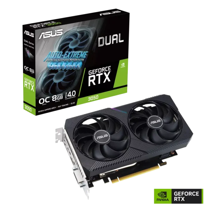 Asus Dual GeForce RTX 3050 V2 OC Edition 8GB GDDR6 Graphics Card