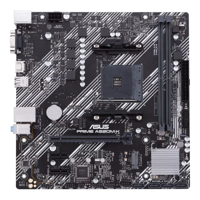 Asus Prime A520M-K/CSM AMD AM4 microATX Motherboard - Image 2