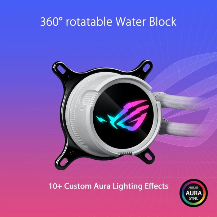 Asus Rog Strix LC III 360 ARGB AIO 360mm Liquid CPU Cooler - White Edition - Image 3