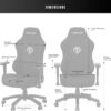 Anda Seat Phantom 3 Fabric Gaming Chairs for Adults - Large Wide Seat Gaming Chair with Lumbar Support, Comfortable Premium Video Gaming Seats with Headrest - Black Gaming Chair with Cushion - Image 5