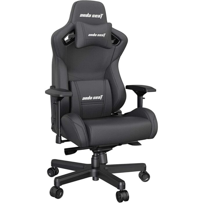 Anda Seat Kaiser 2 Gaming Chair for Adults - XL Reclining Video Game Chairs, PVC Leather Ergonomic Office Chair, Heavy Duty Neck & Back Lumbar Support - Luxury Black Computer Chairs for Home & Work