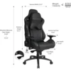 AndaSeat Kaiser 2 Pro Dark Knight Premium Leather Gaming Style Office Chair – Black - Image 5