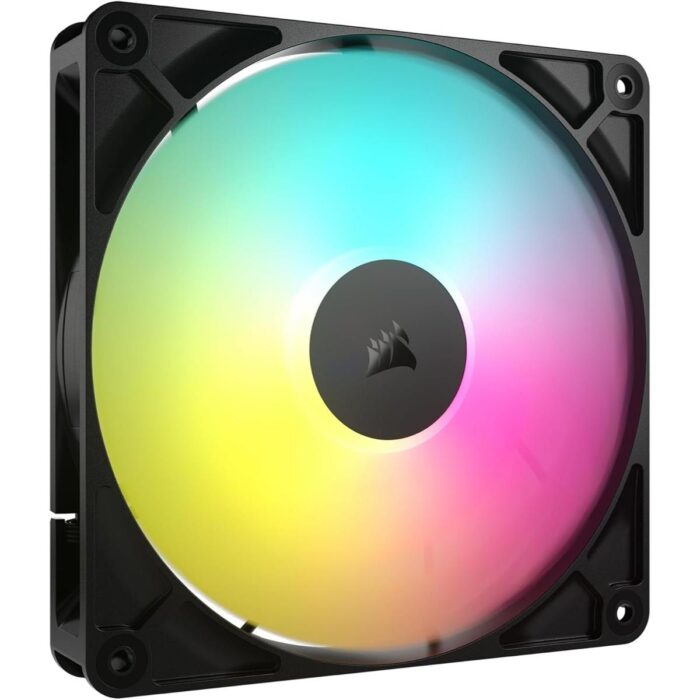 Corsair RS140 ARGB 140mm PWM Fan, Daisy-Chain Connection, Low-Noise, Magnetic Dome Bearing – Single Pack (Black) - Image 2