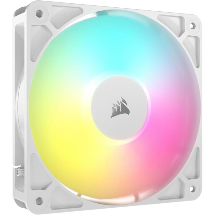 Corsair RS120 ARGB 120mm PWM Fan, Daisy-Chain Connection, Low-Noise, Magnetic Dome Bearing – Single Pack (White) - Image 2