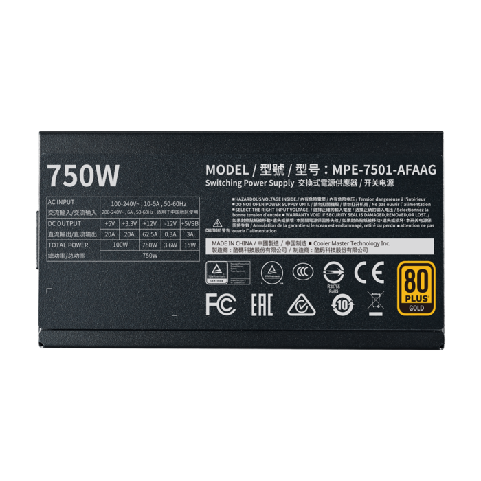 Cooler Master MWE Gold 750 V2 Fully Modular Power Supply - Image 3