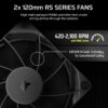 Corsair Nautilus 240 RS Liquid CPU Cooler, 240mm AIO, Low-Noise, Direct Motherboard Connection, Daisy-Chain, Intel LGA 1851/1700, AMD AM5/AM4, 2X RS120 Fans Included – Black - Image 4