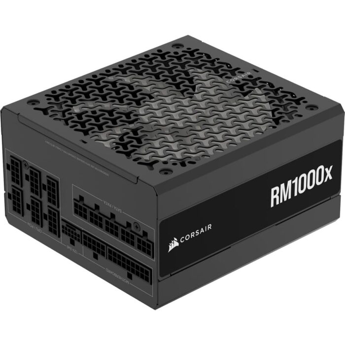 Corsair RM1000x Fully Modular Low-Noise ATX Power Supply, ATX 3.1 Compliant, PCIe 5.1 Support, Cybenetics Gold Efficiency, Native 12V-2x6 Connector – Black - Image 2