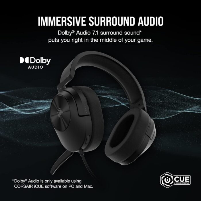Corsair HS55 Surround Wired Gaming Headset - Carbon - Image 2