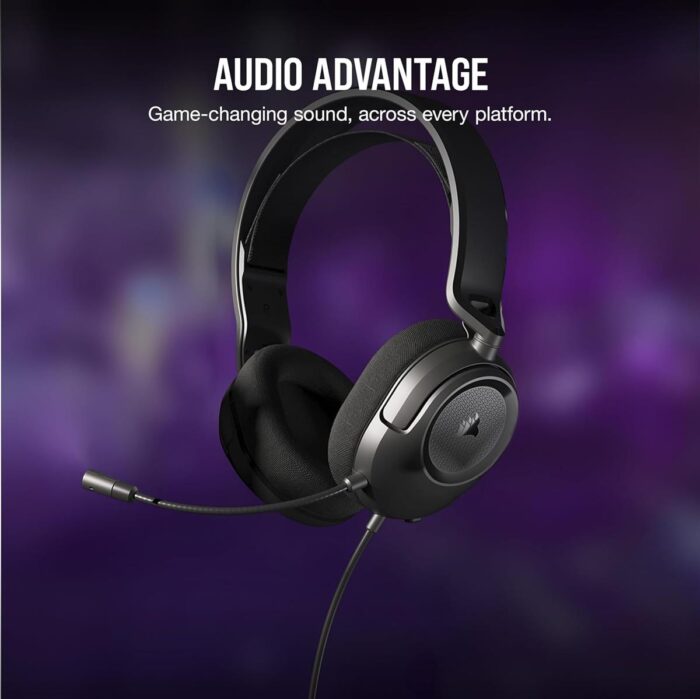 Corsair HS35 v2 Multiplatform Wired Gaming Headset, Flexible Omni-Directional Microphone, Universal 3.5mm Connection, PC, Mac, PS5, PS4, Xbox, Nintendo Switch, Mobile – Carbon - Image 2