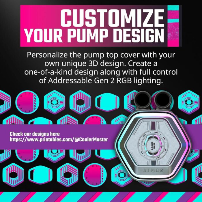 Cooler Master MasterLiquid 360 Atmos ARGB AIO 360mm Liquid CPU Cooler - Image 3