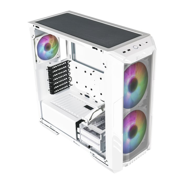 Cooler Master HAF 500 ARGB Mid-Tower ATX Case - White - Image 4