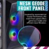 Cooler Master CMP 320 PC Case - Mini-Tower Chassis with 2x 120mm ARGB Fans, micro-ATX, Tempered Glass Side Panel, Versatile Options & Component Support, PSU Shroud - Image 2