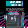 Cooler Master CMP 320 PC Case - Mini-Tower Chassis with 2x 120mm ARGB Fans, micro-ATX, Tempered Glass Side Panel, Versatile Options & Component Support, PSU Shroud - Image 4