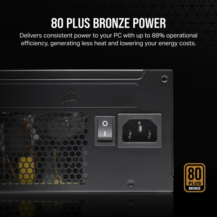 Corsair CX Series CX550 – 550-Watt 80 PLUS Bronze ATX Power Supply - Image 2