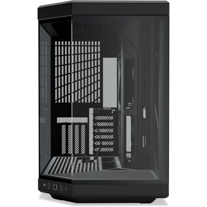 Hyte Y70 Upgraded Modern Aesthetic Dual Chamber Panoramic Tempered Glass Mid-Tower ATX Computer Gaming Case with PCIE 4.0 Riser Cable Included - Black - Image 2