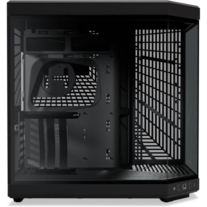 Hyte Y70 Upgraded Modern Aesthetic Dual Chamber Panoramic Tempered Glass Mid-Tower ATX Computer Gaming Case with PCIE 4.0 Riser Cable Included - Black - Image 3