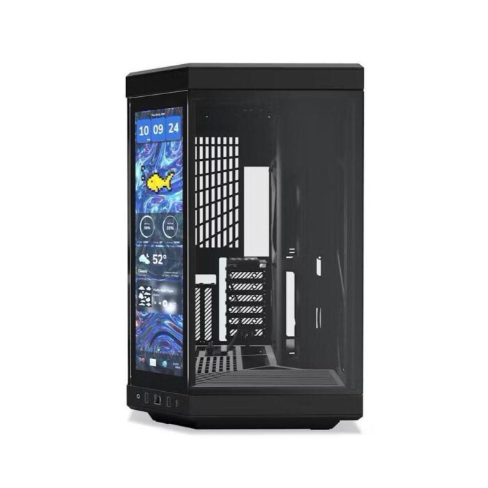 Hyte Y70 Touch Infinite Modern Aesthetic Mid-Tower ATX Gaming Case with LCD Screen - Black - Image 2