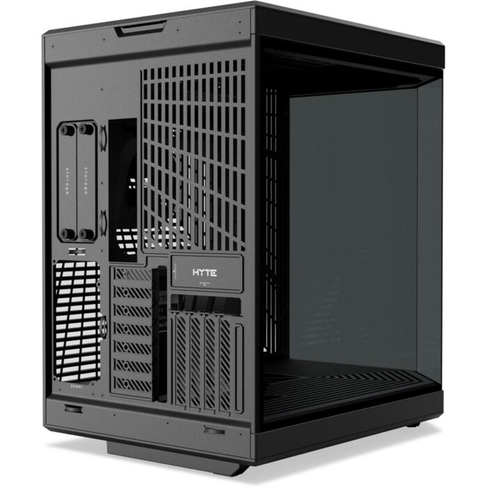 Hyte Y70 Upgraded Modern Aesthetic Dual Chamber Panoramic Tempered Glass Mid-Tower ATX Computer Gaming Case with PCIE 4.0 Riser Cable Included - Black - Image 4