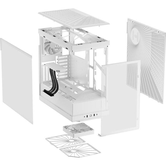 Hyte Y40 Modern Aesthetic Panoramic Tempered Glass Mid-Tower ATX Computer Gaming Case with PCIE 4.0 Riser Cable Included - Snow White - Image 5