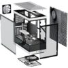 Hyte Y40 Modern Aesthetic Panoramic Tempered Glass Mid-Tower ATX Computer Gaming Case with PCIE 4.0 Riser Cable Included - Panda - Image 5