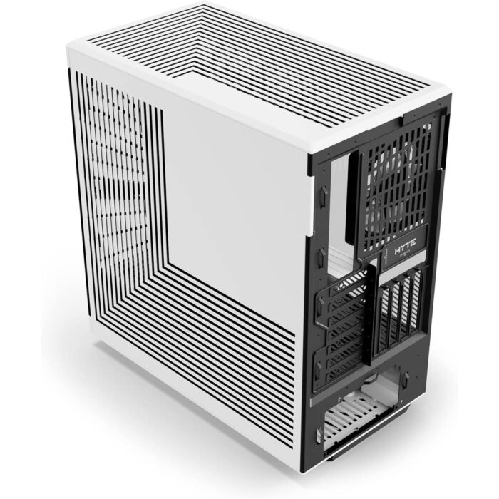 Hyte Y40 Modern Aesthetic Panoramic Tempered Glass Mid-Tower ATX Computer Gaming Case with PCIE 4.0 Riser Cable Included - Panda - Image 4