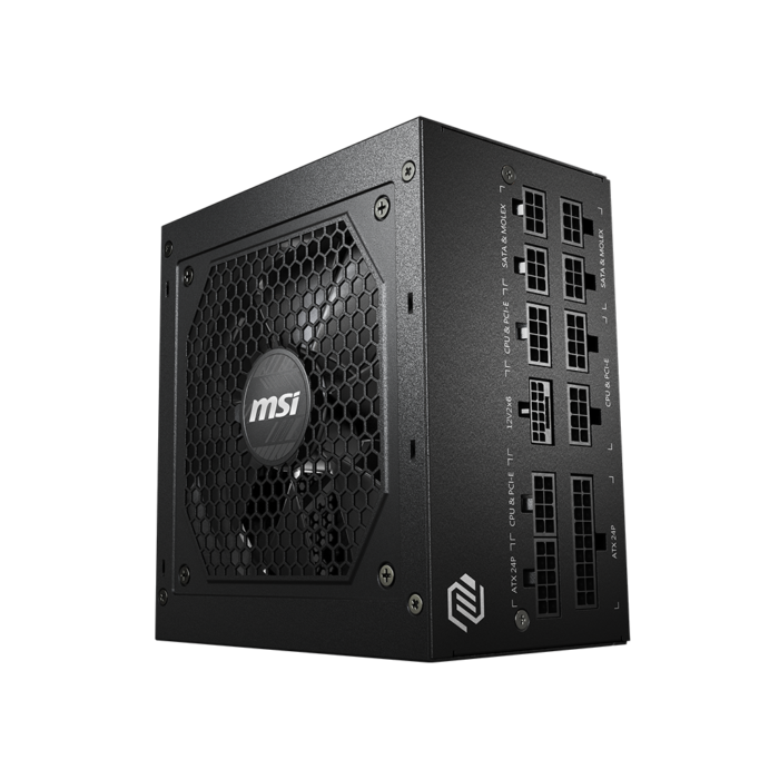 MSI MAG A850GL PCIE 5.0, 80 GOLD Fully Modular Gaming PSU, 12VHPWR Cable, ATX 3.0 Compatible, 850W Power Supply - Image 4