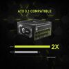 MSI MAG A1000GL PCIE5 1000W 80 Plus Gold Fully Modular Power Supply - Image 3