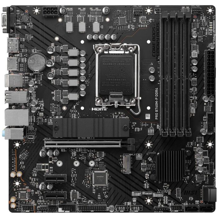 MSI Pro B760M-P DDR4 Intel 12/13th Gen microATX Motherboard - Image 2