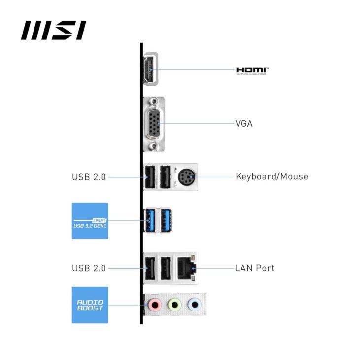 MSI Pro B760M-E DDR4 Intel 12/13th Gen microATX Motherboard - Image 4