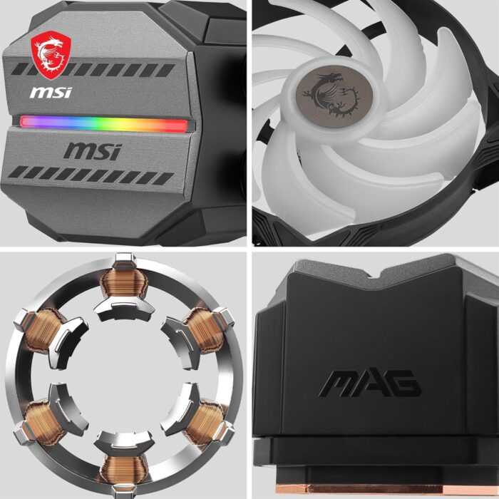MSI MAG CoreLiquid M240 ARGB AIO 240mm Liquid CPU Cooler - Image 4