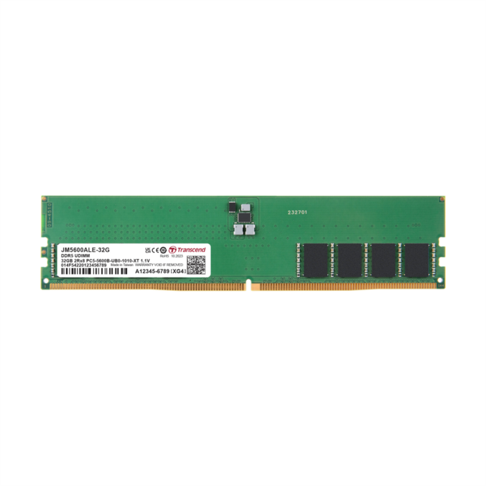 Transcend 32GB (1x32GB) 5600MHz C46 U-DIMM DDR5 Desktop Memory - Image 2