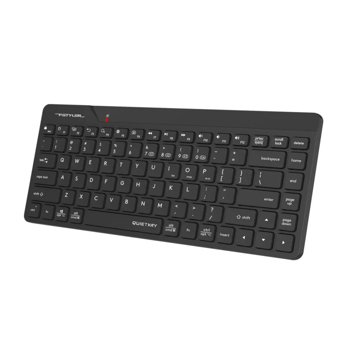 A4Tech Fstyler FBK22 AS Bluetooth & 2.4G Wireless Keyboard - Quiet Key Keyboard - Dual Connectivity Mode - 125Hz Report Rate - Nano Receiver - Black - Image 4