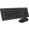 A4Tech KK-3330S Multimedia SmartKey FN Desktop Keyboard & Mouse - USB Black