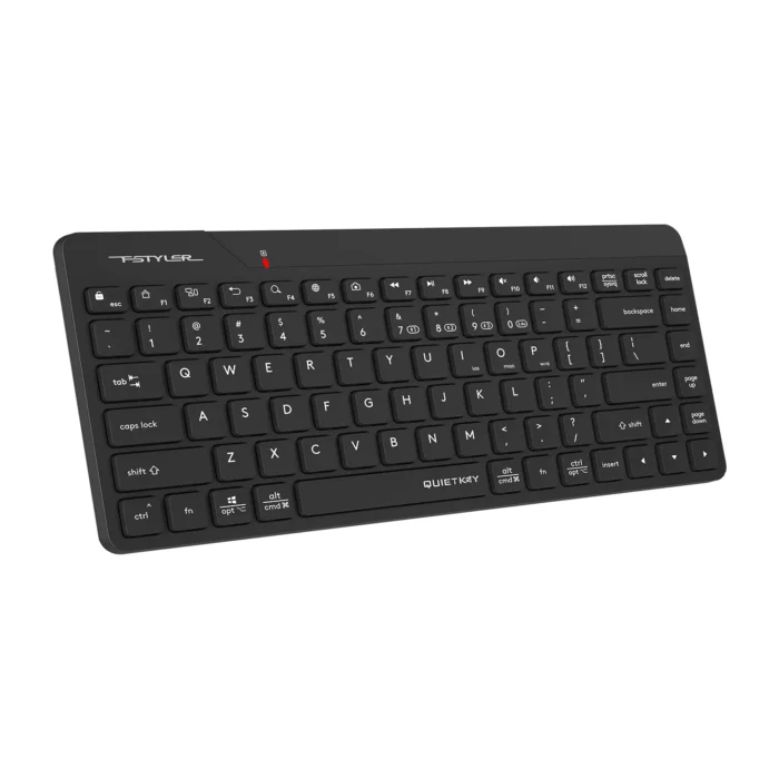 A4Tech Fstyler FBK22 AS Bluetooth & 2.4G Wireless Keyboard - Quiet Key Keyboard - Dual Connectivity Mode - 125Hz Report Rate - Nano Receiver - Black - Image 3
